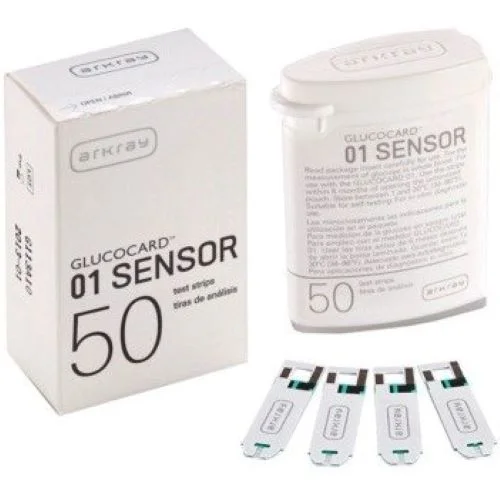 جعبه نوار تست قند خون آرکری ARKRAY مدل Glucocard 01 Sensor بسته ۵۰ عددی