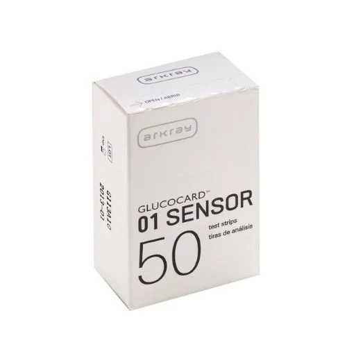 جعبه نوار تست قند خون آرکری01 ARKRAY مدل Glucocard 01 Sensor بسته ۵۰ عددی